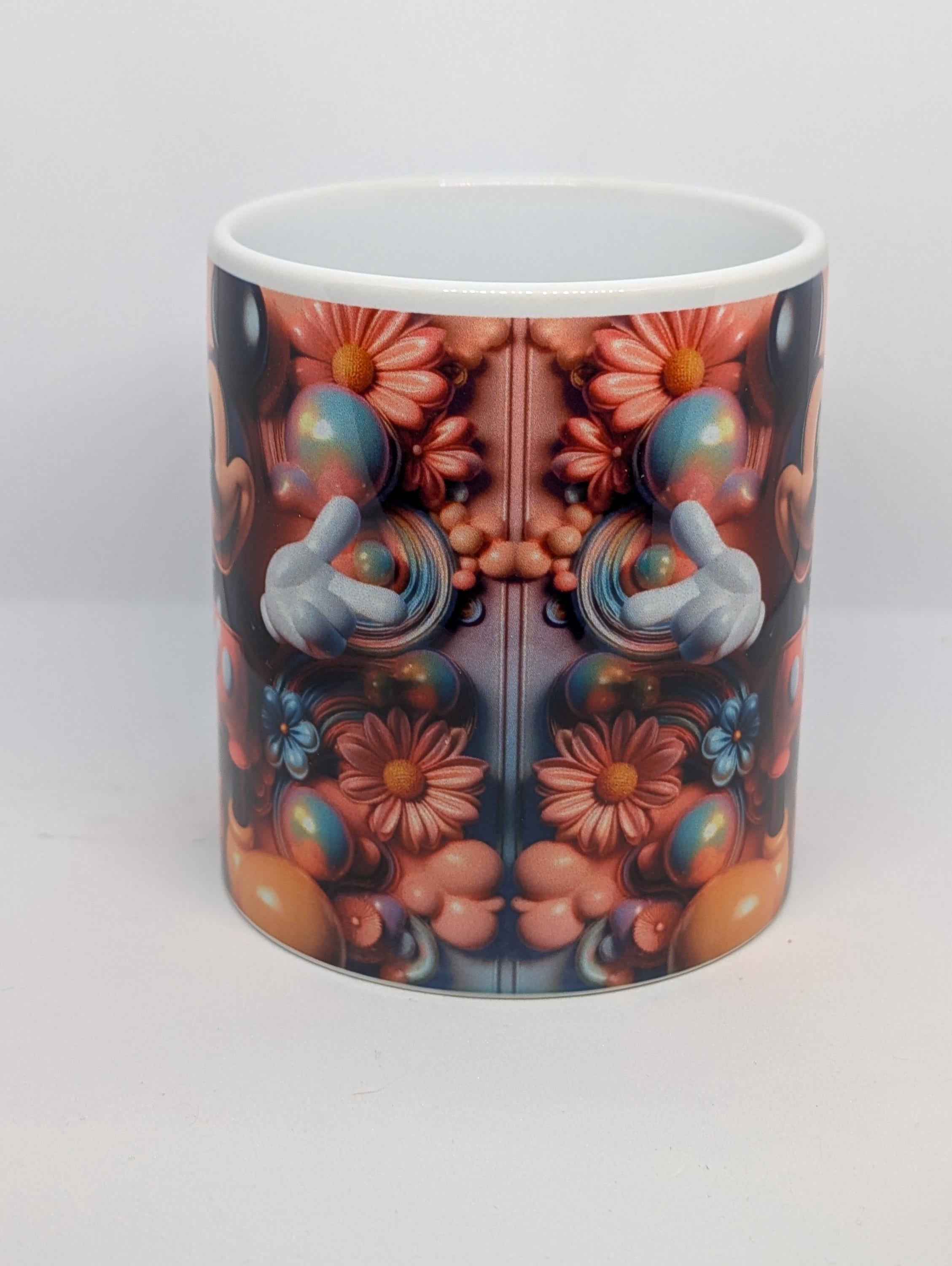 Mickey Mouse Design Printed 11oz Mug | Cartoon Coffee Cup | Heat Pressed Ceramic Mug | Disney Gift