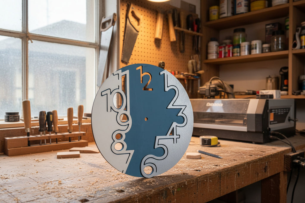 Laser Cut Wooden Wall Clock – Art Deco Home Decor