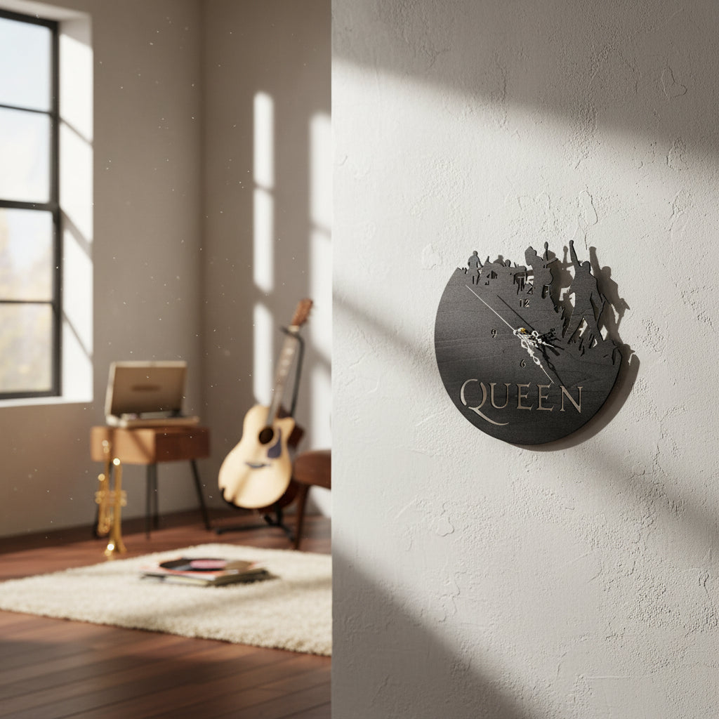 Queen Wooden Wall Clock – Handmade & Laser Cut