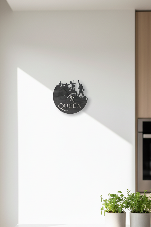 Queen Wooden Wall Clock – Handmade & Laser Cut