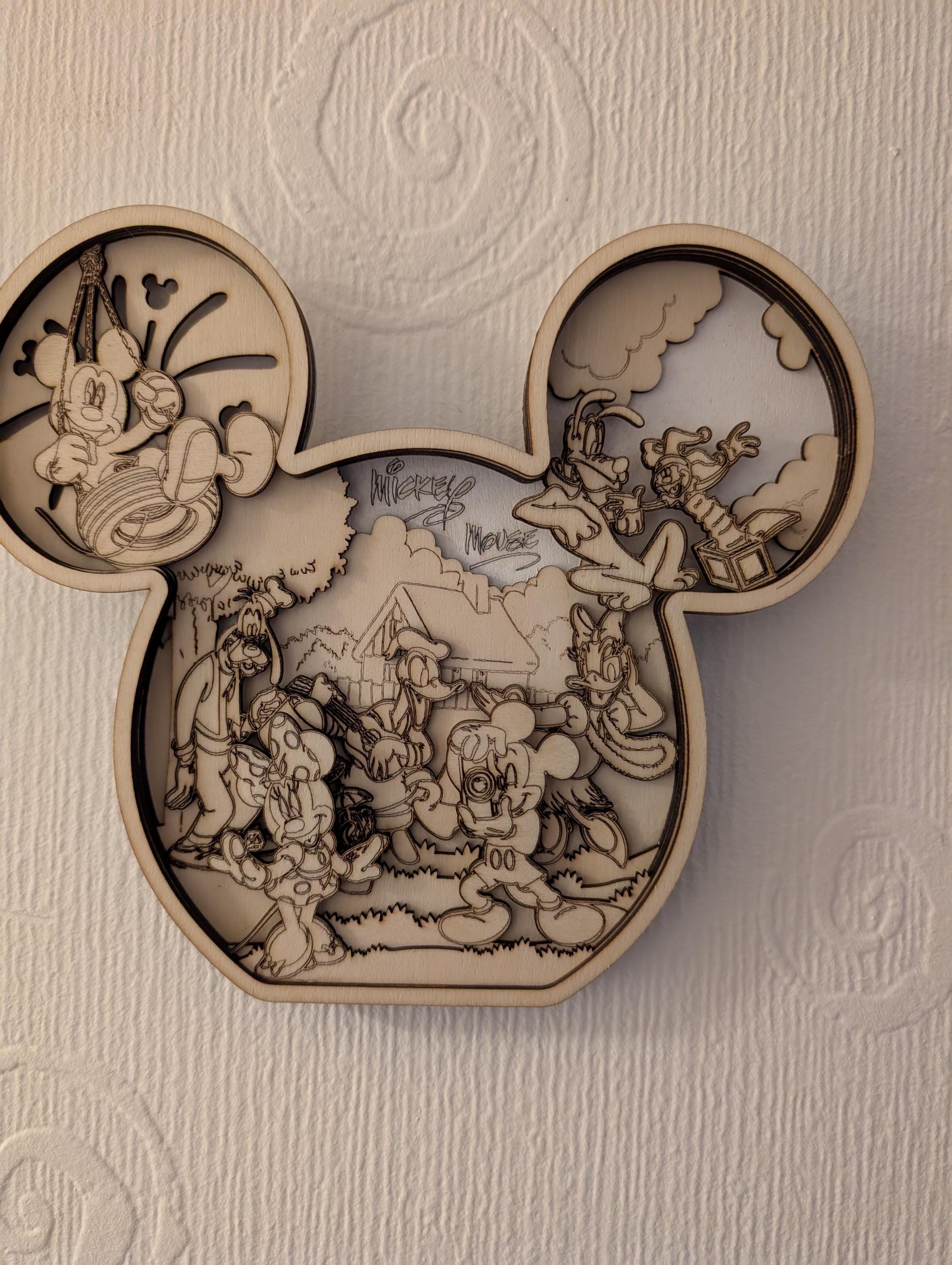 Disney Inspired 3D Layered Picture – Handmade Laser Cut Wooden Wall Art – Magical Nursery & Home Décor