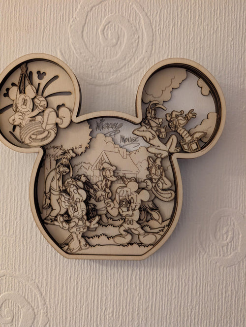 Disney Inspired 3D Layered Picture – Handmade Laser Cut Wooden Wall Art – Magical Nursery & Home Décor