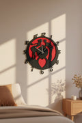 Laser Cut Heart Wall Clock – Handmade Valentine's Day Gift
