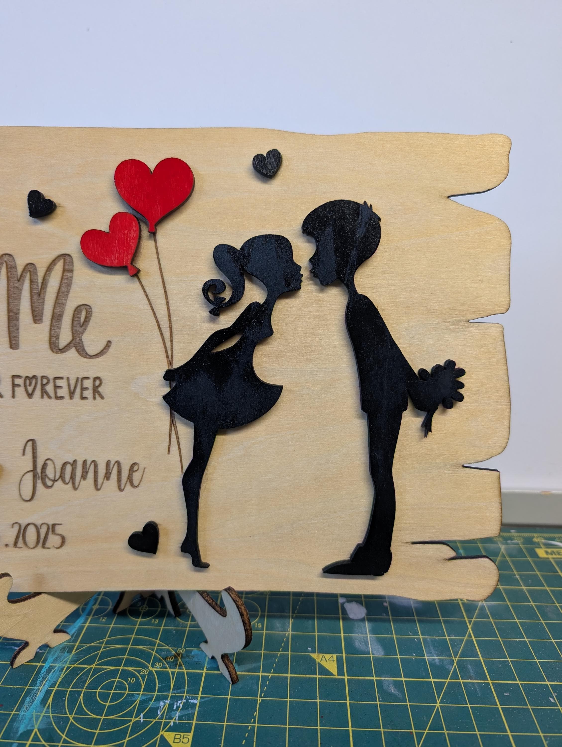 Handmade You & Me Wooden Plaque – Laser Cut Anniversary Gift
