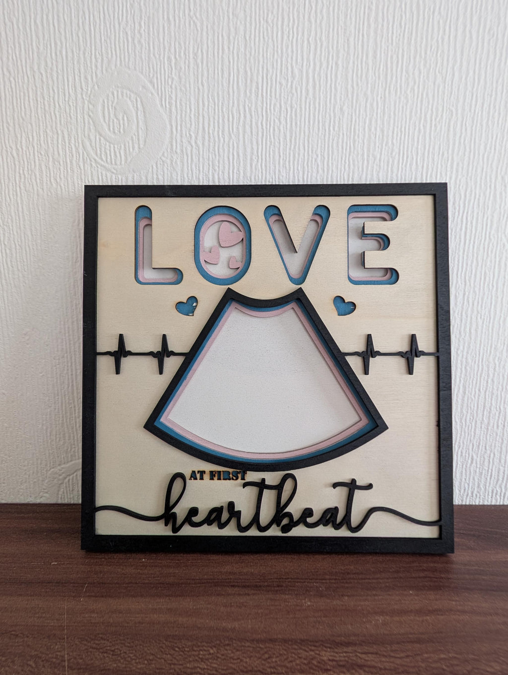 Personalized Baby Scan Frame – Laser Cut Ultrasound Photo Keepsake