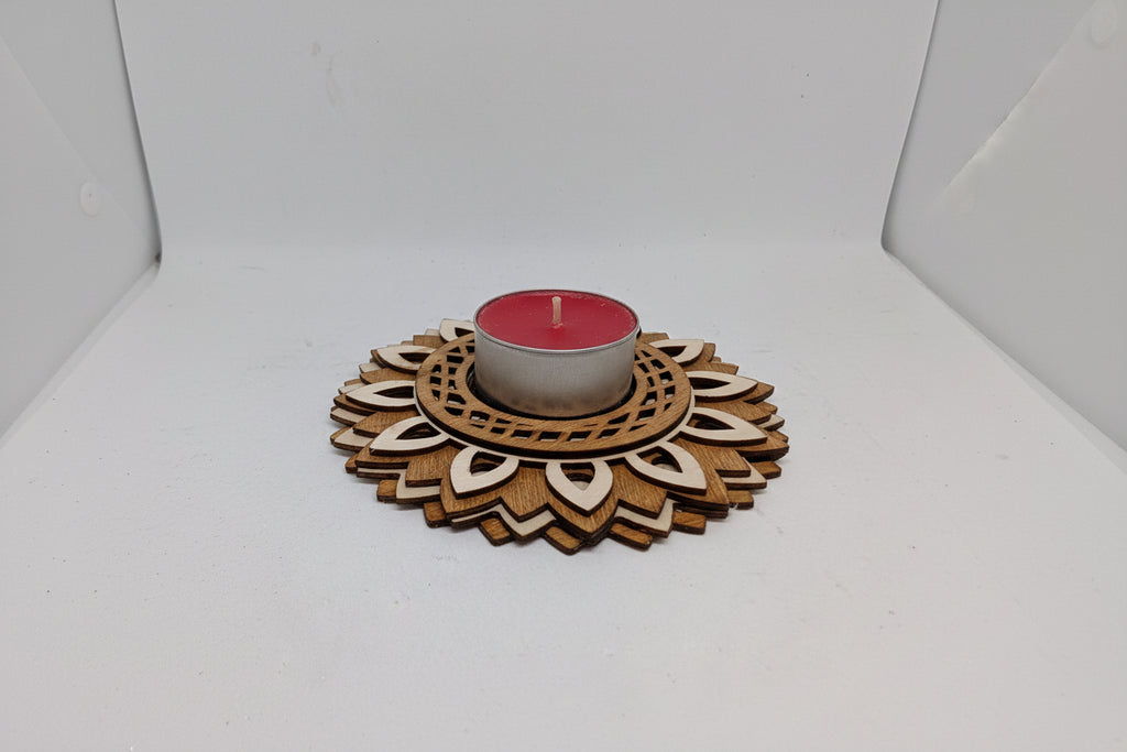 Handmade and Laser Cut Tea Light Stands | Wooden Candle Holders | Rustic Home Décor