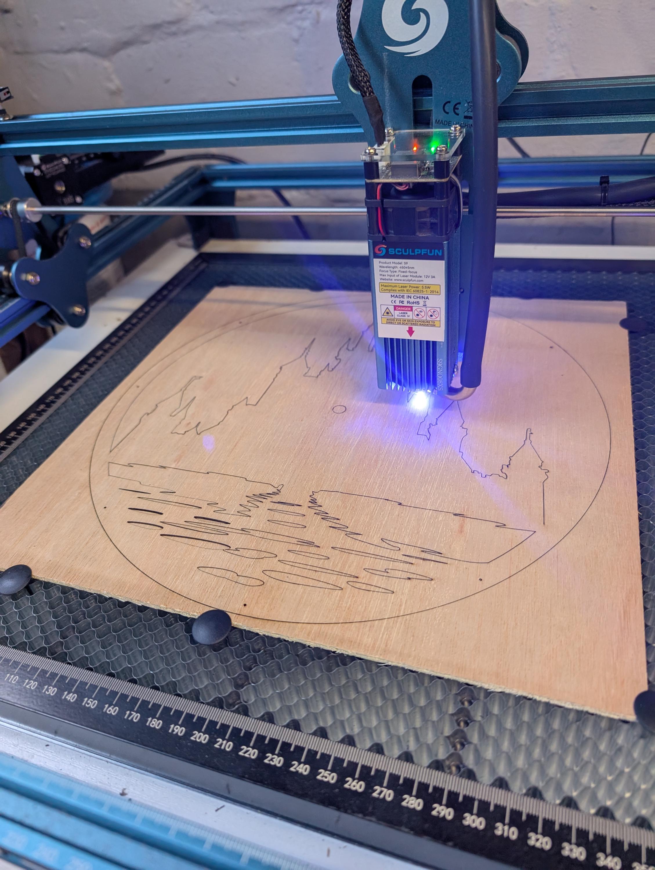 Handmade Disney-Inspired Castle Wooden Wall Clock