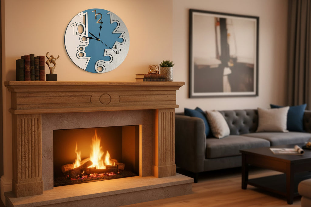 Laser Cut Wooden Wall Clock – Art Deco Home Decor