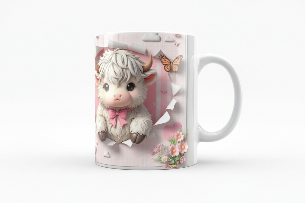 Highland Baby Cow Printed 11oz Mug