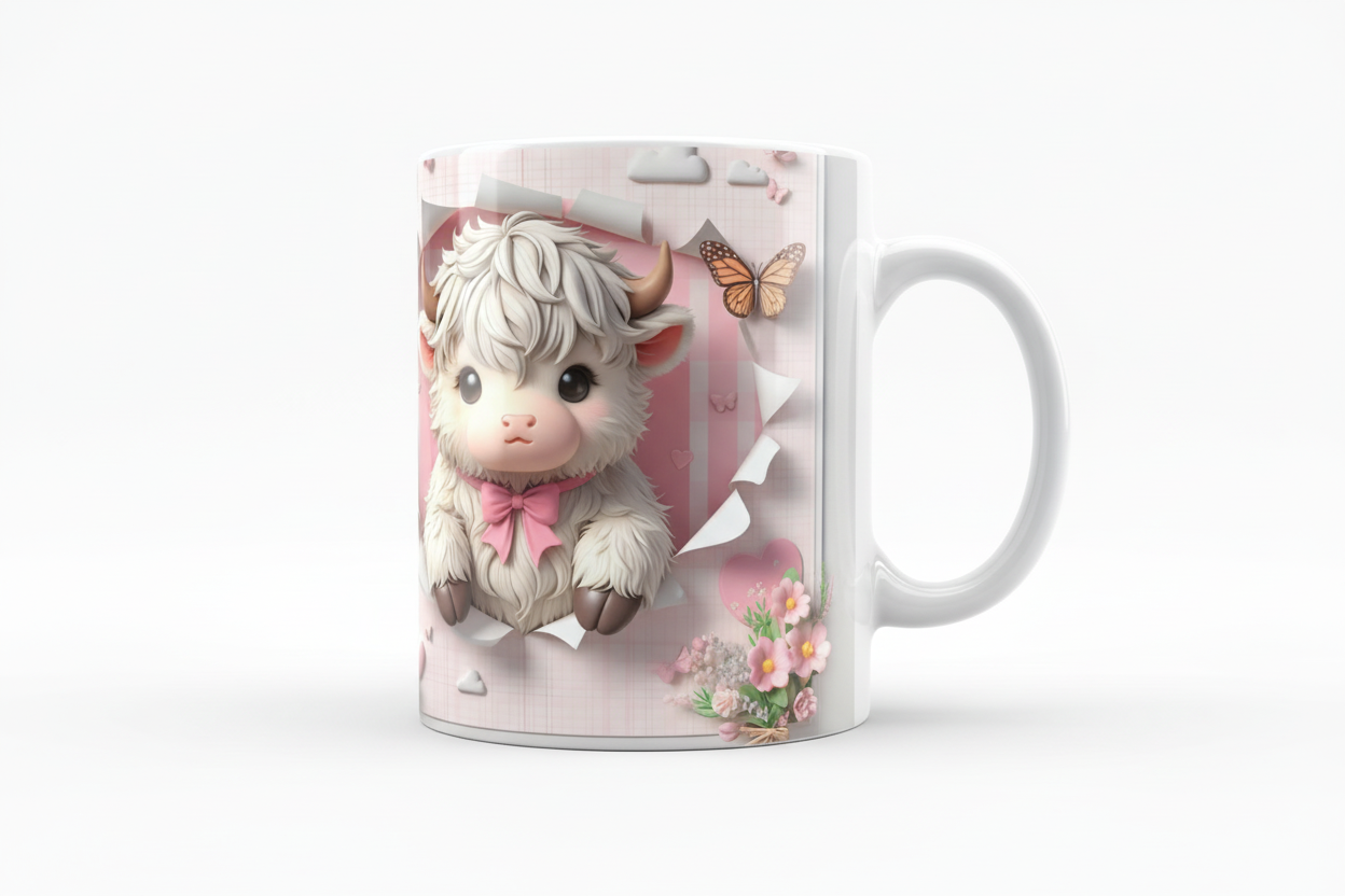 Highland Baby Cow Printed 11oz Mug