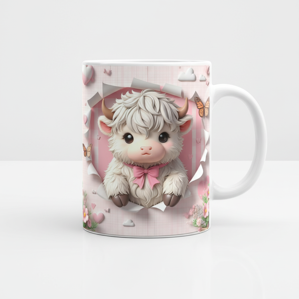 Highland Baby Cow Printed 11oz Mug