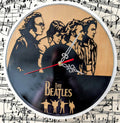 Beatles Inspired Wooden Wall Clock – Laser Cut Retro Music Decor