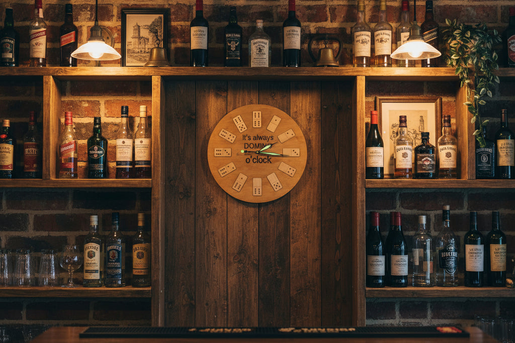 Handmade Dominoes Wall Clock.