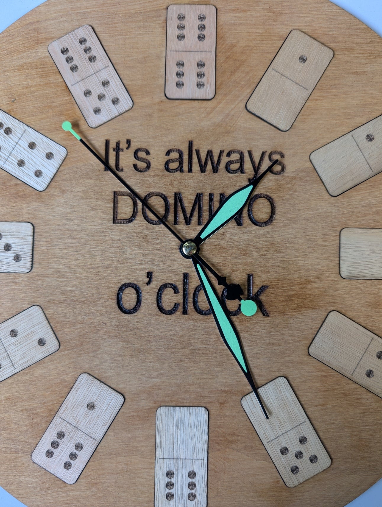 Handmade Dominoes Wall Clock.