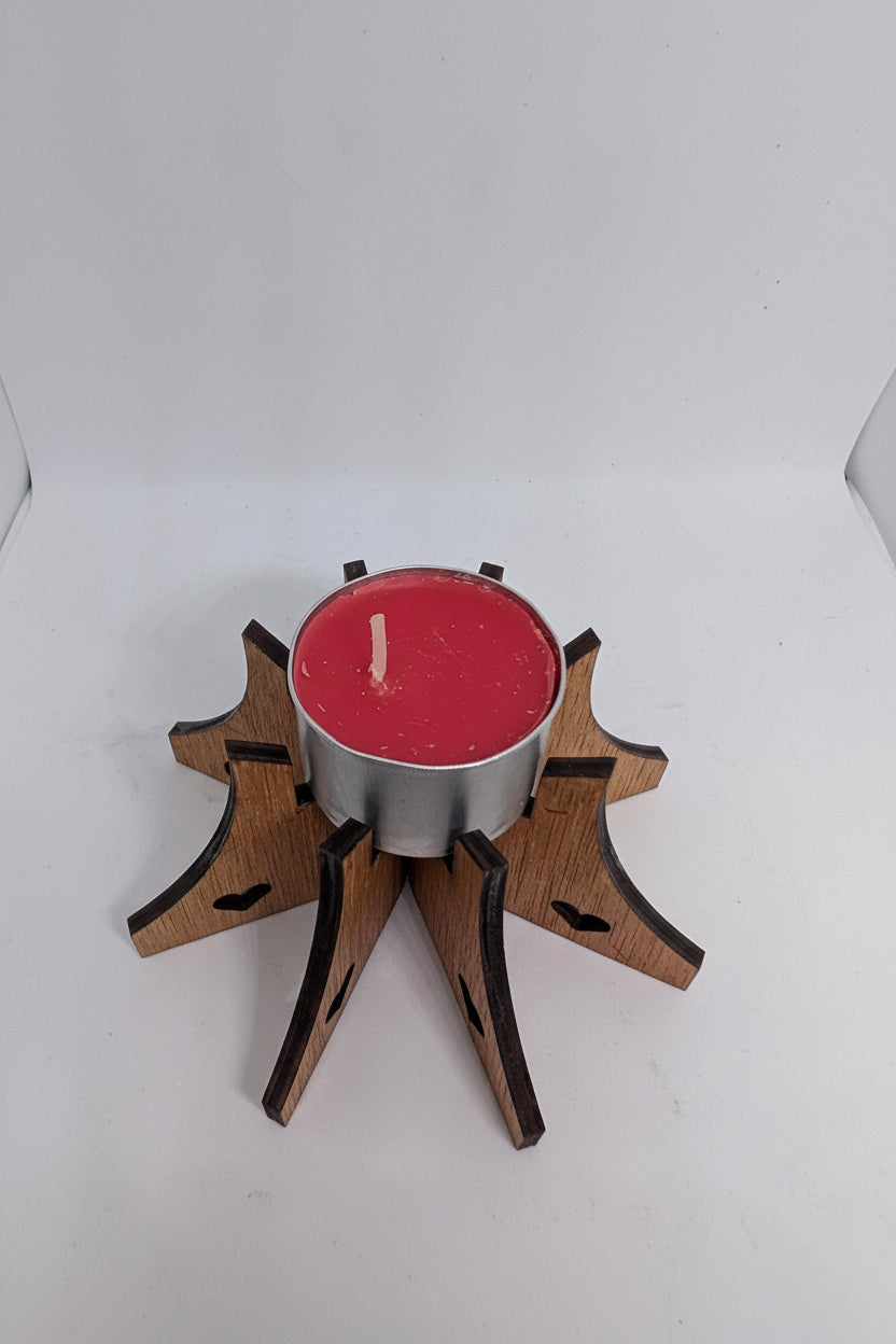 Handmade and Laser Cut Tea Light Stands | Wooden Candle Holders | Rustic & Modern Home Décor