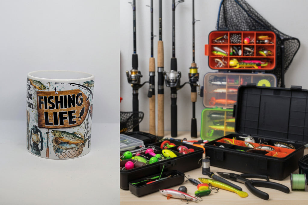Fishing Printed 11oz Mug | Funny Fishing Coffee Cup | Angler Gift | Heat Pressed Ceramic Mug
