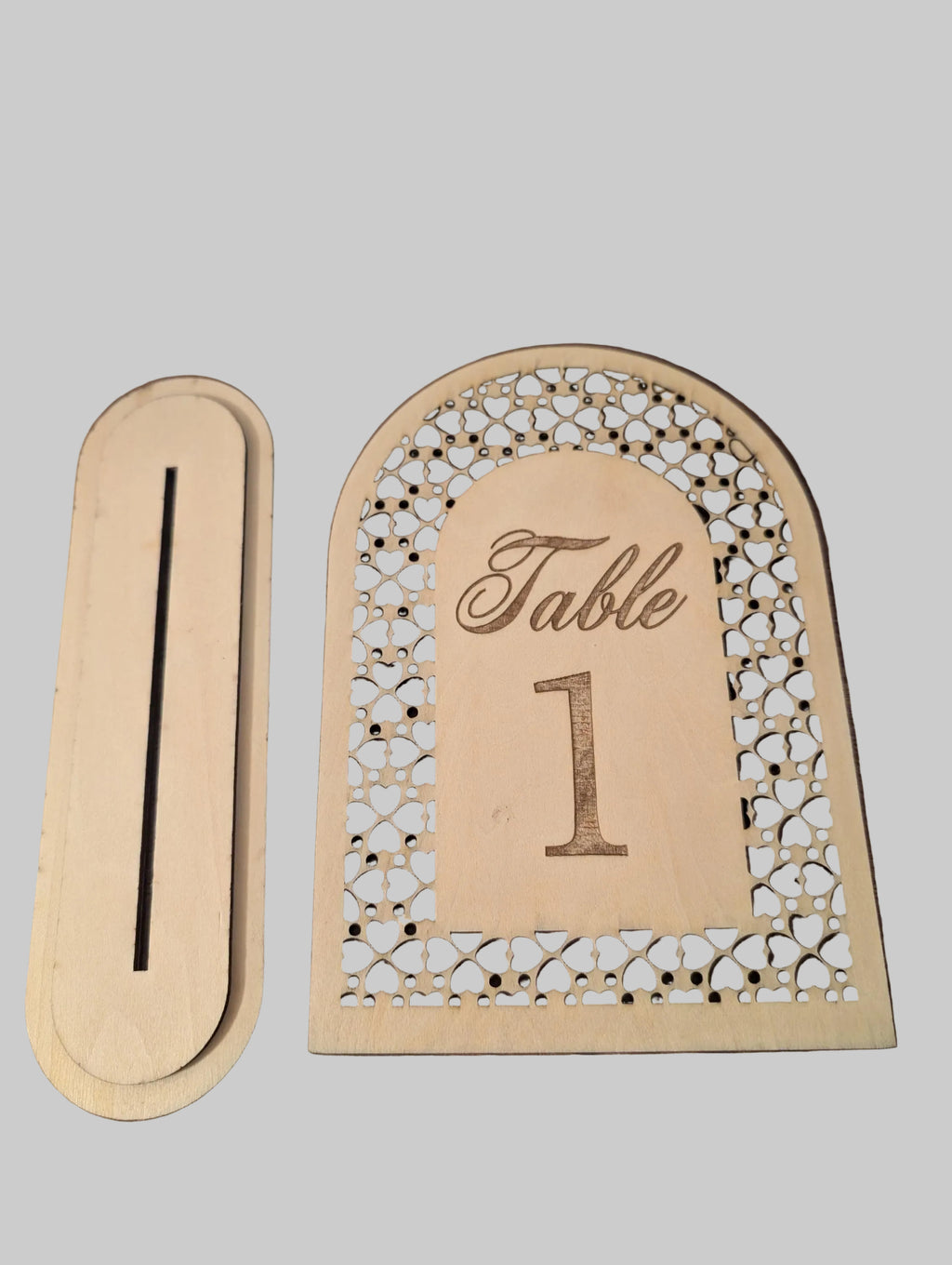 Laser Cut Wooden Table Numbers – Handmade Wedding Decor