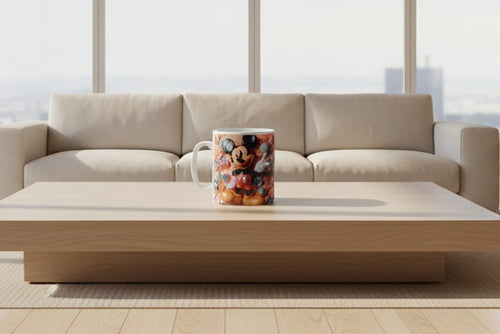 Cartoon Mouse Character Printed 11oz Mug UK | Cartoon Coffee Cup | Heat Pressed Ceramic | Fan Gift