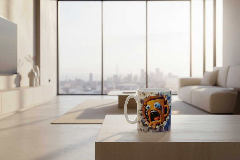 Emoji Printed 11oz Mug | Fun Emoji Coffee Cup | Heat Pressed Ceramic Mug | Gift for Him or Her