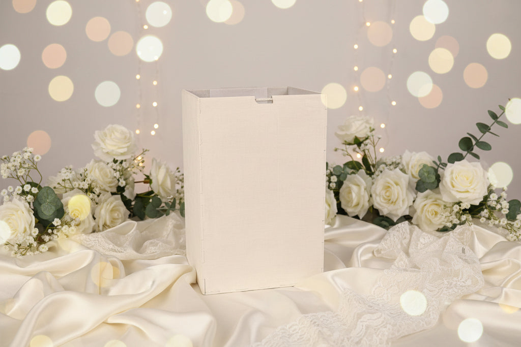 Personalized Wooden Wedding Card Post Box - Laser Cut Mr & Mrs Keepsake