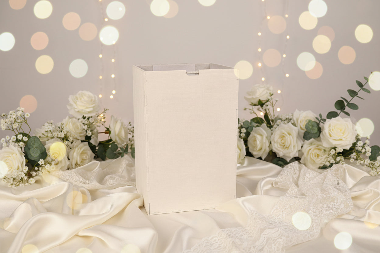 Personalized Wooden Wedding Card Post Box - Laser Cut Mr & Mrs Keepsake