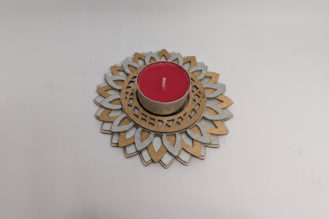 Handmade and Laser Cut Tea Light Stands | Wooden Candle Holders | Rustic Home Décor