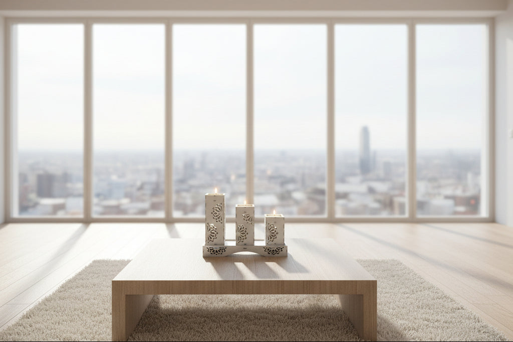 Handmade Laser Cut Wooden Tea Light Holders – Set of 3