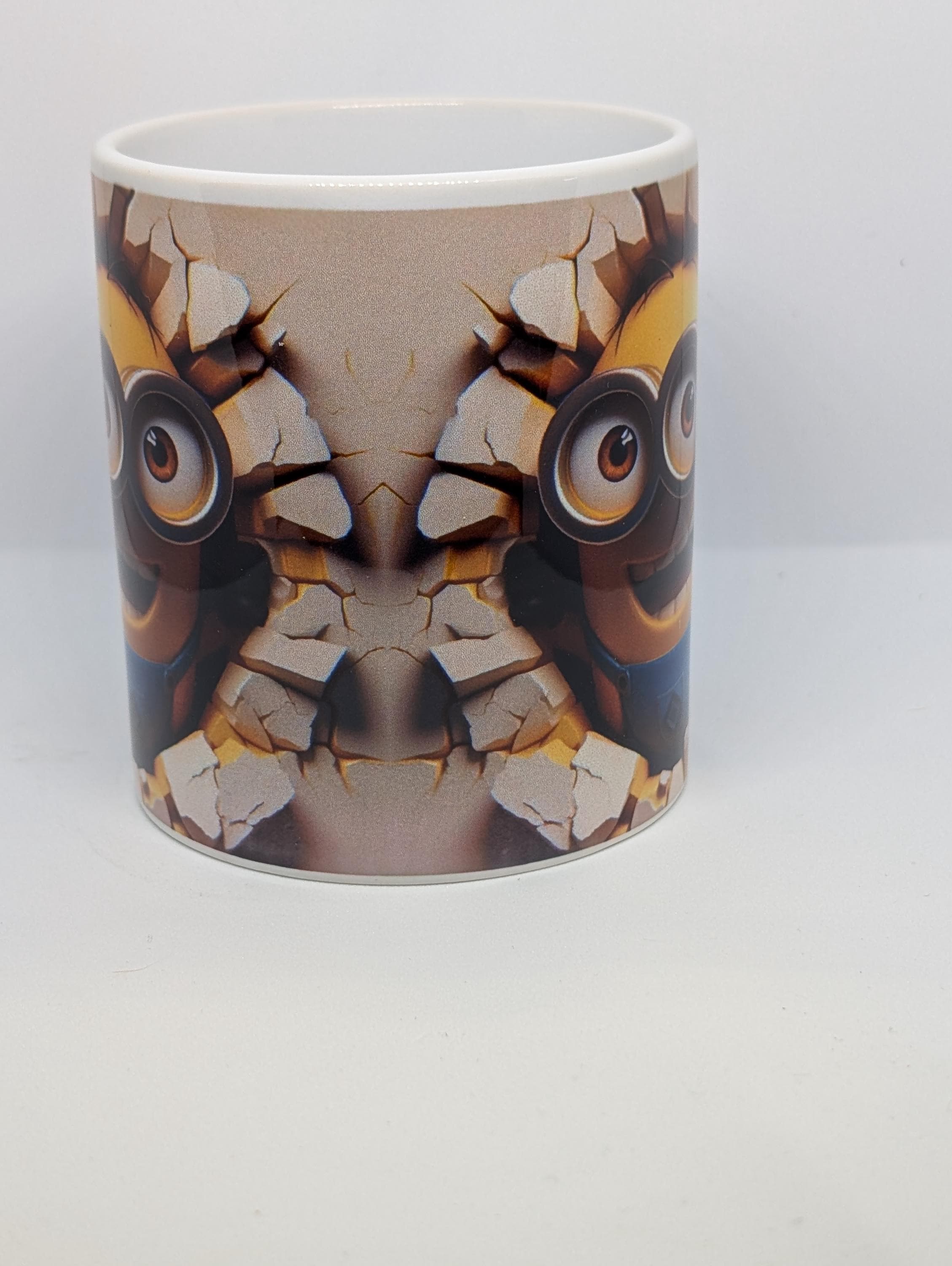 Minions Printed 11oz Mug | Cute Cartoon Coffee Cup | Heat Pressed Ceramic Mug | Fun Gift