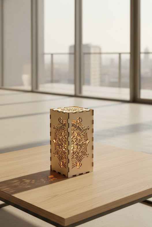 Wooden Handmade Laser Cut Tea Light Shade | Decorative Candle Holder | Rustic Home Décor