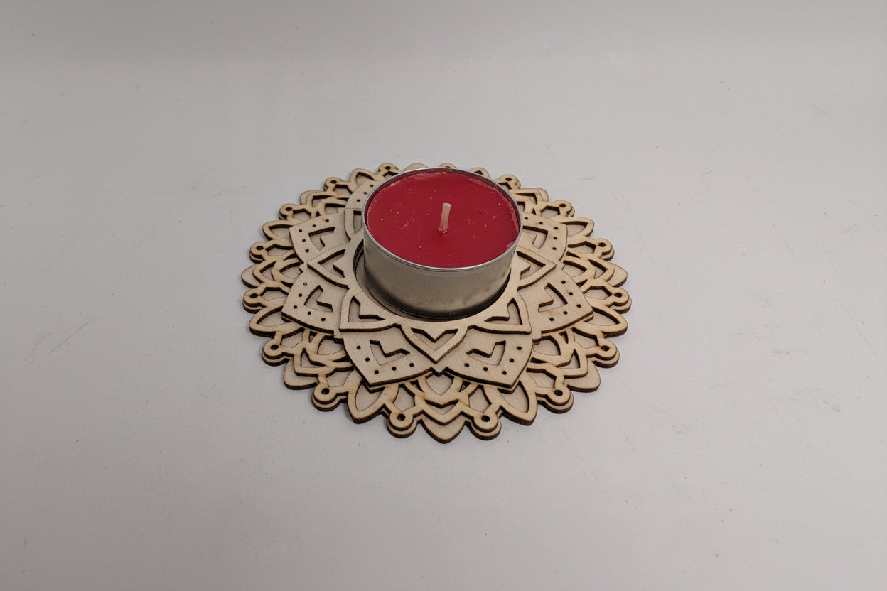 Handmade and Laser Cut Tea Light Stands | Wooden Candle Holders | Rustic Home Décor