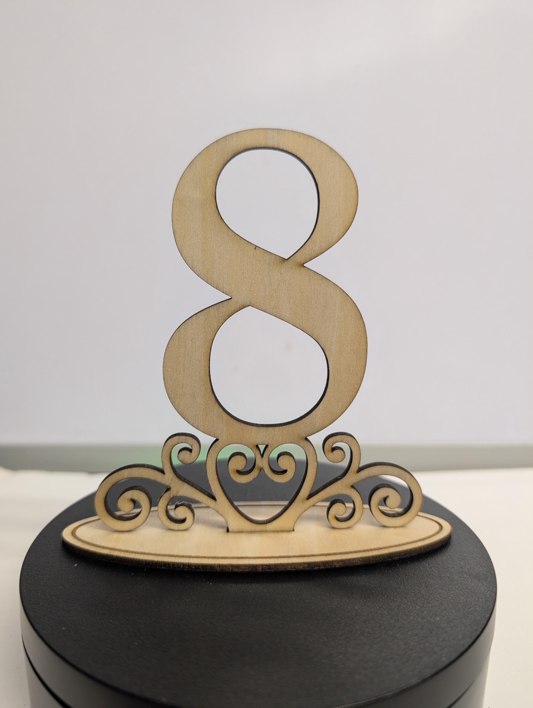 Wooden Table Numbers | Handmade Laser Cut Table Numbers | Wedding & Event Table Décor
